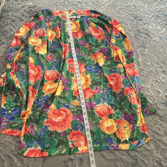 Victoria's Secret Gold Label 80s Boho Retro Floral Kimono Robe - Picture 8 of 9